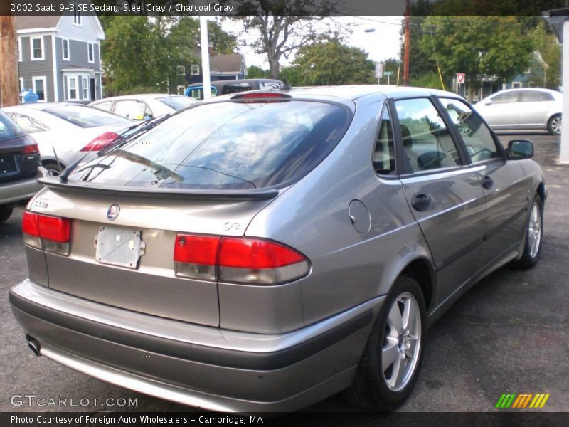 Steel Gray / Charcoal Gray 2002 Saab 9-3 SE Sedan