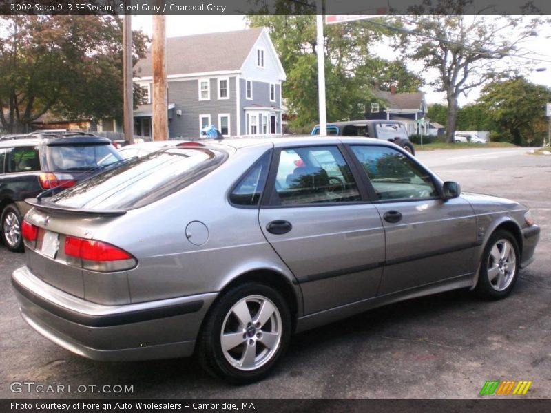 Steel Gray / Charcoal Gray 2002 Saab 9-3 SE Sedan