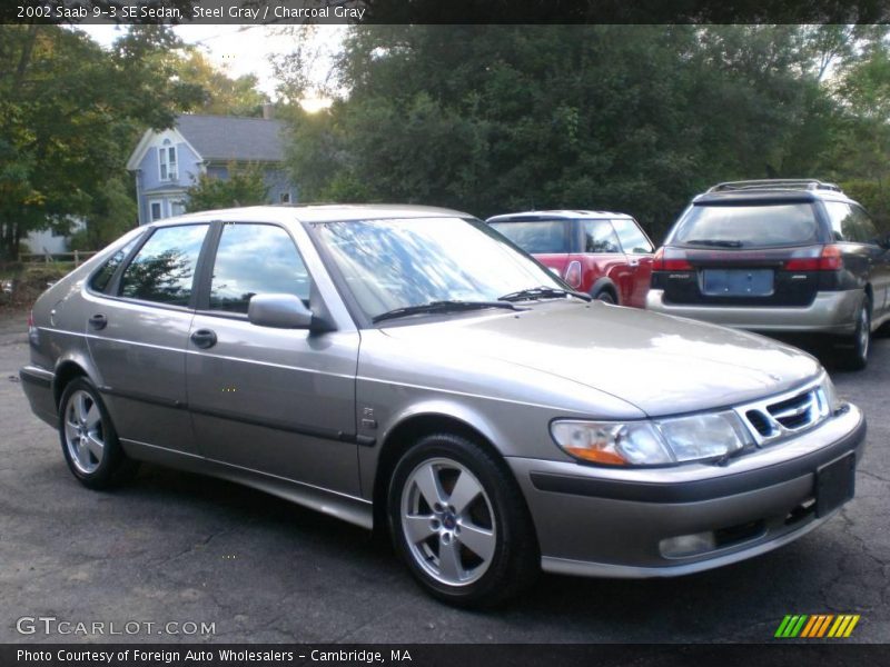 Steel Gray / Charcoal Gray 2002 Saab 9-3 SE Sedan