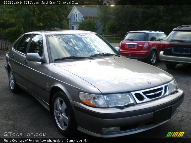 Steel Gray / Charcoal Gray 2002 Saab 9-3 SE Sedan