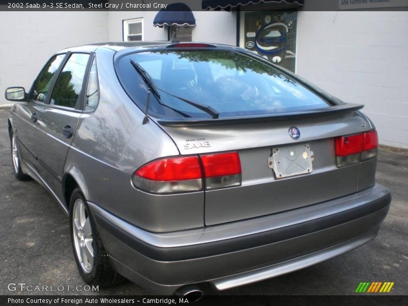 Steel Gray / Charcoal Gray 2002 Saab 9-3 SE Sedan