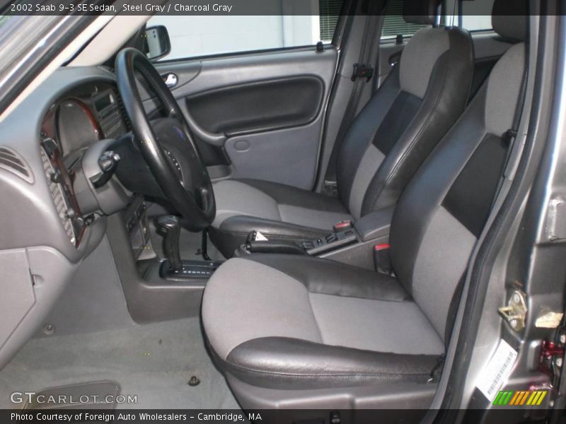 Steel Gray / Charcoal Gray 2002 Saab 9-3 SE Sedan