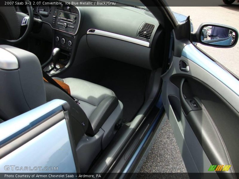 Ice Blue Metallic / Black/Gray 2007 Saab 9-3 2.0T Convertible