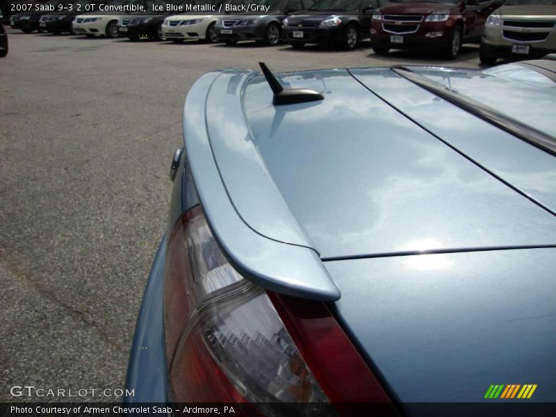 Ice Blue Metallic / Black/Gray 2007 Saab 9-3 2.0T Convertible