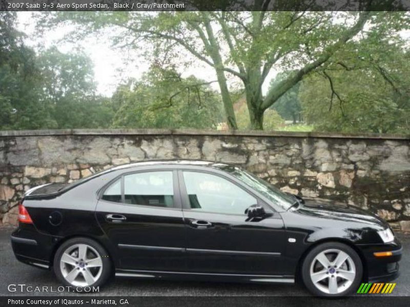 Black / Gray/Parchment 2007 Saab 9-3 Aero Sport Sedan
