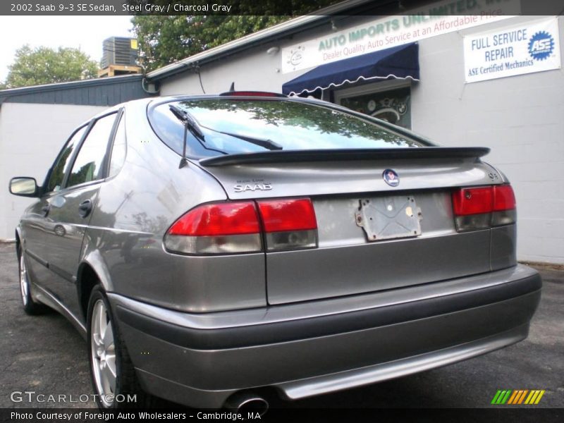 Steel Gray / Charcoal Gray 2002 Saab 9-3 SE Sedan