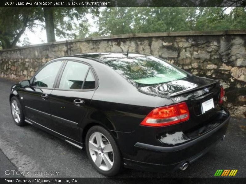 Black / Gray/Parchment 2007 Saab 9-3 Aero Sport Sedan
