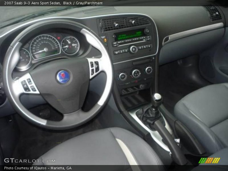 Black / Gray/Parchment 2007 Saab 9-3 Aero Sport Sedan