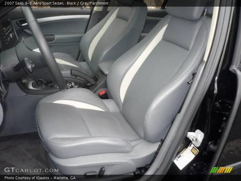 Black / Gray/Parchment 2007 Saab 9-3 Aero Sport Sedan
