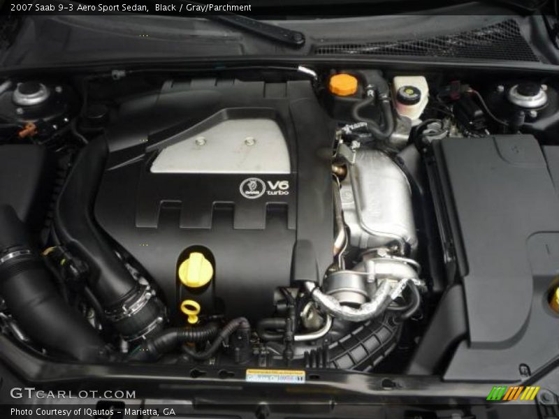 Black / Gray/Parchment 2007 Saab 9-3 Aero Sport Sedan