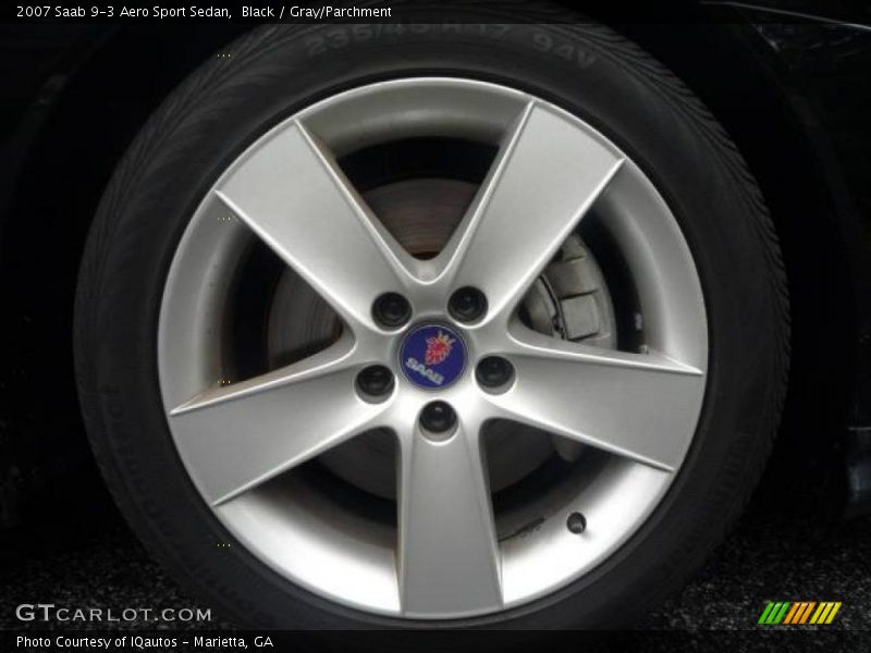 Black / Gray/Parchment 2007 Saab 9-3 Aero Sport Sedan