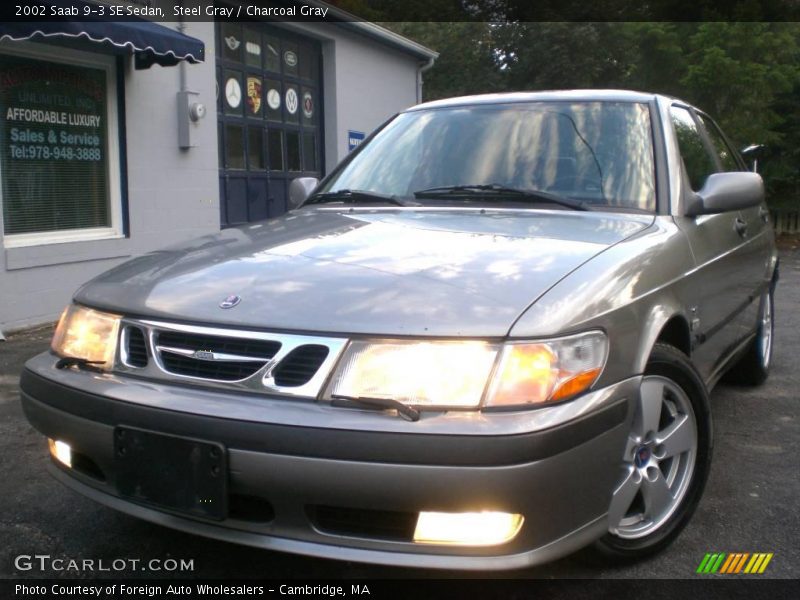 Steel Gray / Charcoal Gray 2002 Saab 9-3 SE Sedan