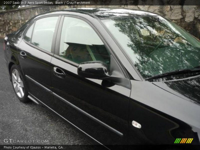 Black / Gray/Parchment 2007 Saab 9-3 Aero Sport Sedan