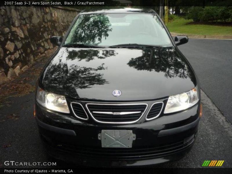 Black / Gray/Parchment 2007 Saab 9-3 Aero Sport Sedan