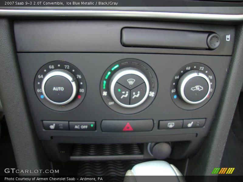 Ice Blue Metallic / Black/Gray 2007 Saab 9-3 2.0T Convertible