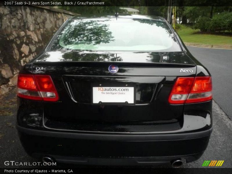Black / Gray/Parchment 2007 Saab 9-3 Aero Sport Sedan