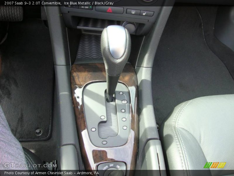 Ice Blue Metallic / Black/Gray 2007 Saab 9-3 2.0T Convertible