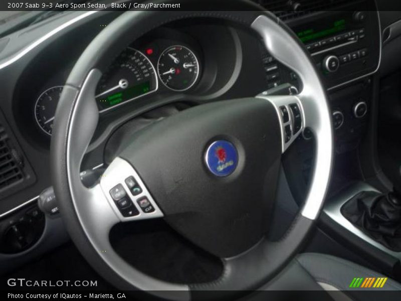 Black / Gray/Parchment 2007 Saab 9-3 Aero Sport Sedan