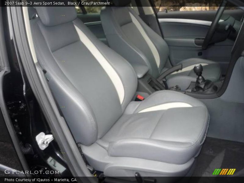 Black / Gray/Parchment 2007 Saab 9-3 Aero Sport Sedan