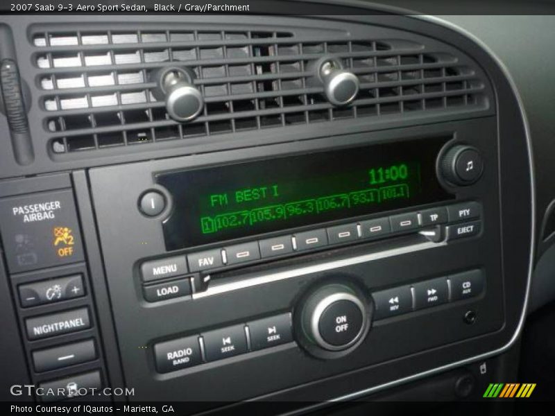 Black / Gray/Parchment 2007 Saab 9-3 Aero Sport Sedan