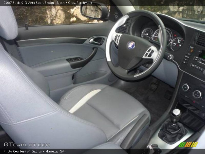 Black / Gray/Parchment 2007 Saab 9-3 Aero Sport Sedan