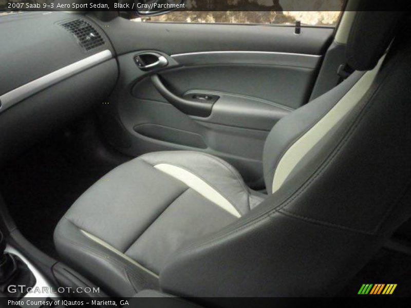 Black / Gray/Parchment 2007 Saab 9-3 Aero Sport Sedan