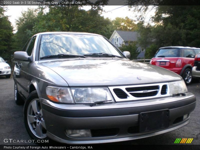 Steel Gray / Charcoal Gray 2002 Saab 9-3 SE Sedan