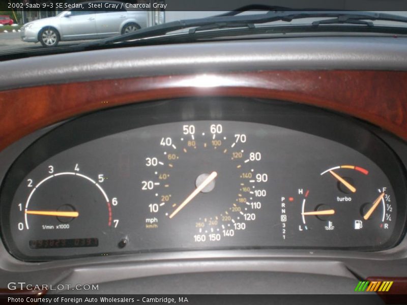 Steel Gray / Charcoal Gray 2002 Saab 9-3 SE Sedan