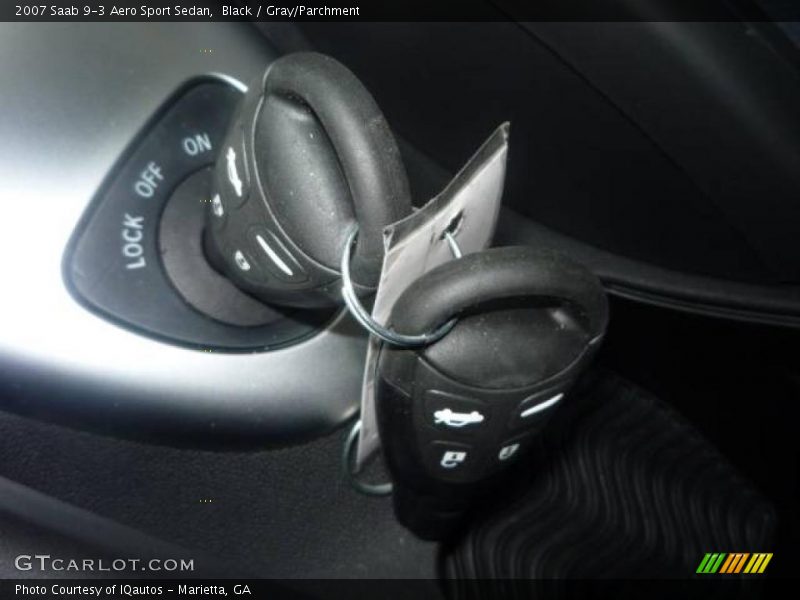 Black / Gray/Parchment 2007 Saab 9-3 Aero Sport Sedan