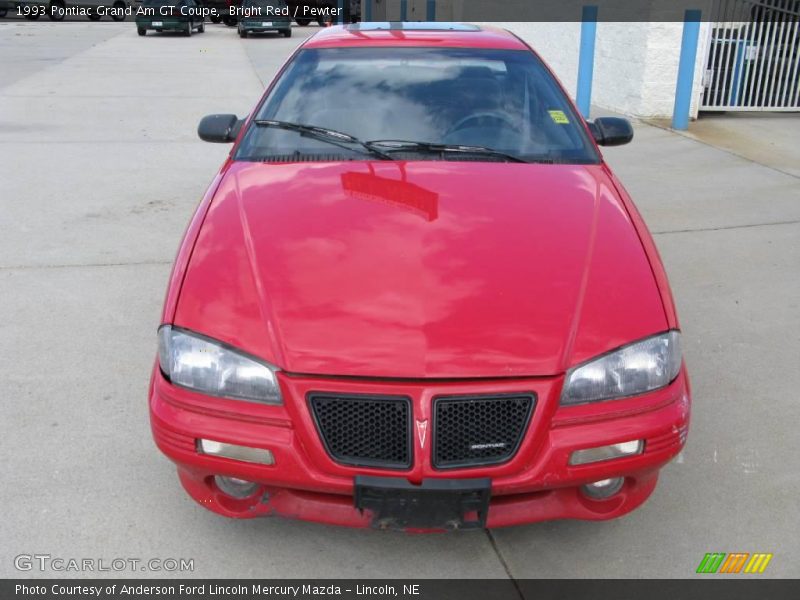 Bright Red / Pewter 1993 Pontiac Grand Am GT Coupe