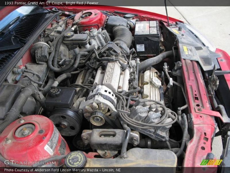 Bright Red / Pewter 1993 Pontiac Grand Am GT Coupe