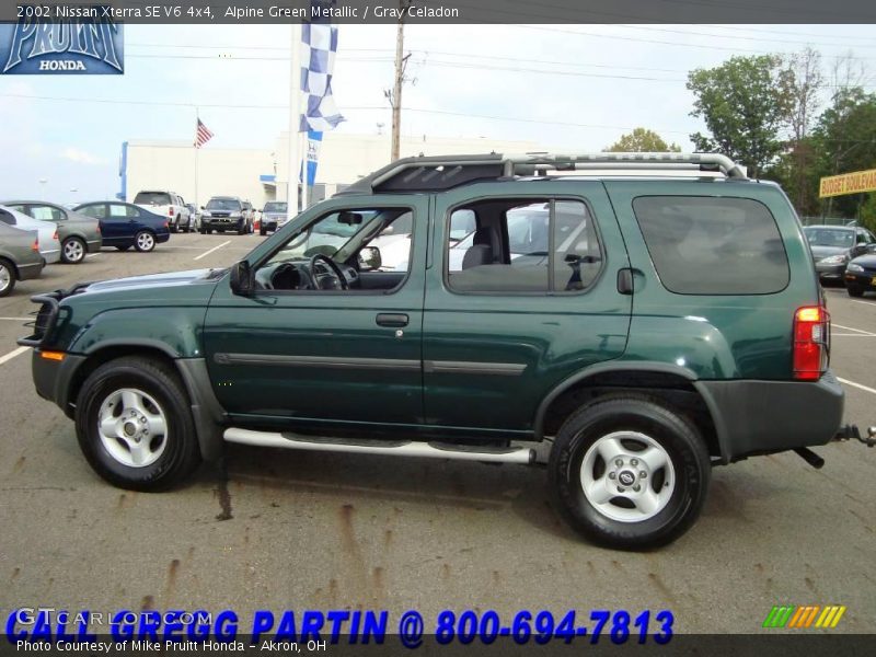 Alpine Green Metallic / Gray Celadon 2002 Nissan Xterra SE V6 4x4