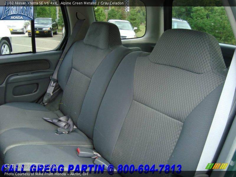Alpine Green Metallic / Gray Celadon 2002 Nissan Xterra SE V6 4x4