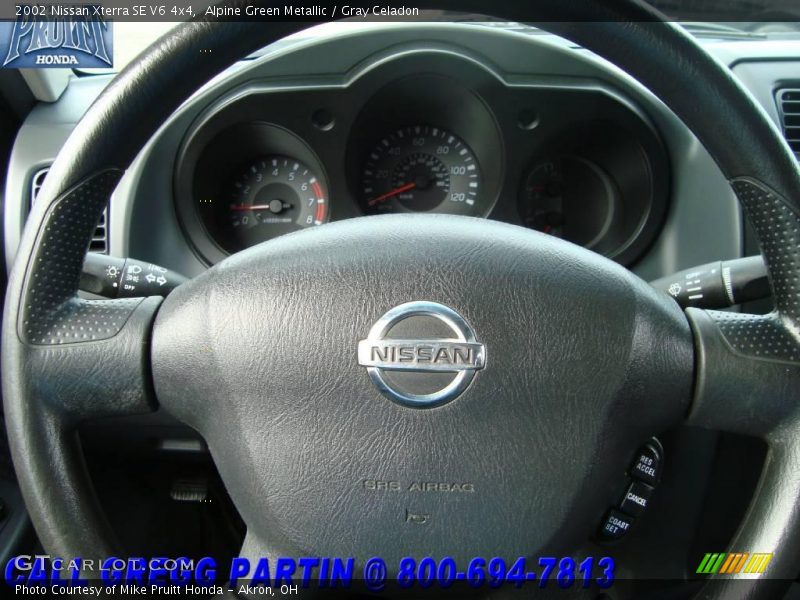 Alpine Green Metallic / Gray Celadon 2002 Nissan Xterra SE V6 4x4