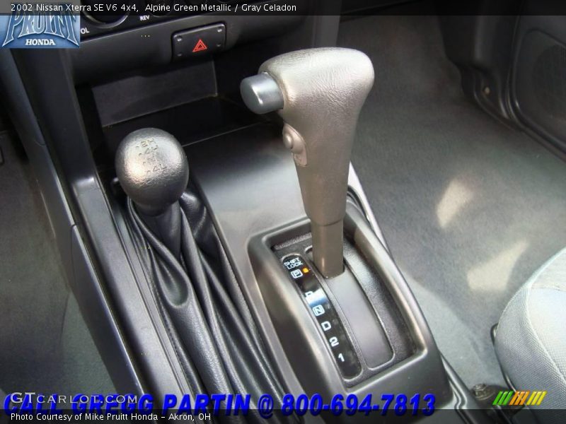 Alpine Green Metallic / Gray Celadon 2002 Nissan Xterra SE V6 4x4