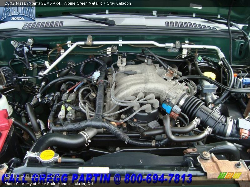 Alpine Green Metallic / Gray Celadon 2002 Nissan Xterra SE V6 4x4