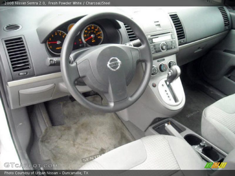 Fresh Powder White / Charcoal/Steel 2008 Nissan Sentra 2.0