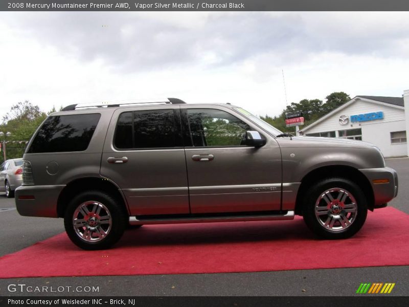 Vapor Silver Metallic / Charcoal Black 2008 Mercury Mountaineer Premier AWD