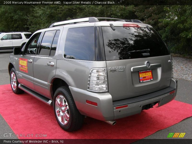 Vapor Silver Metallic / Charcoal Black 2008 Mercury Mountaineer Premier AWD