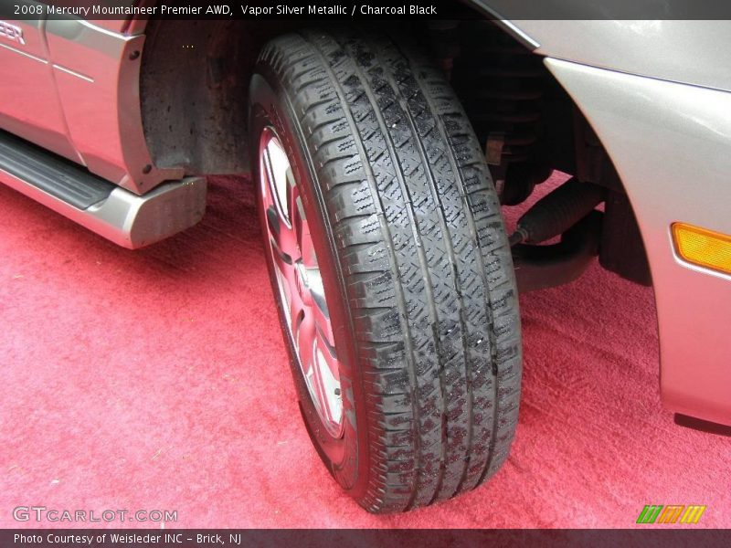 Vapor Silver Metallic / Charcoal Black 2008 Mercury Mountaineer Premier AWD