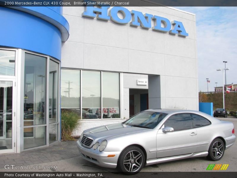 Brilliant Silver Metallic / Charcoal 2000 Mercedes-Benz CLK 430 Coupe