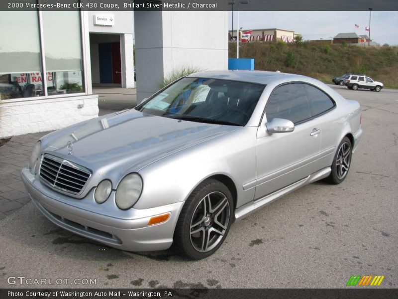 Brilliant Silver Metallic / Charcoal 2000 Mercedes-Benz CLK 430 Coupe