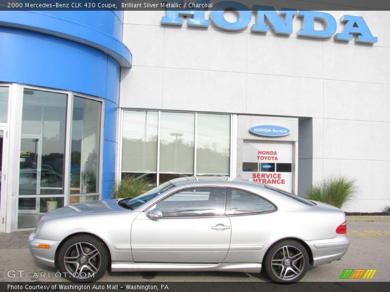 Brilliant Silver Metallic / Charcoal 2000 Mercedes-Benz CLK 430 Coupe