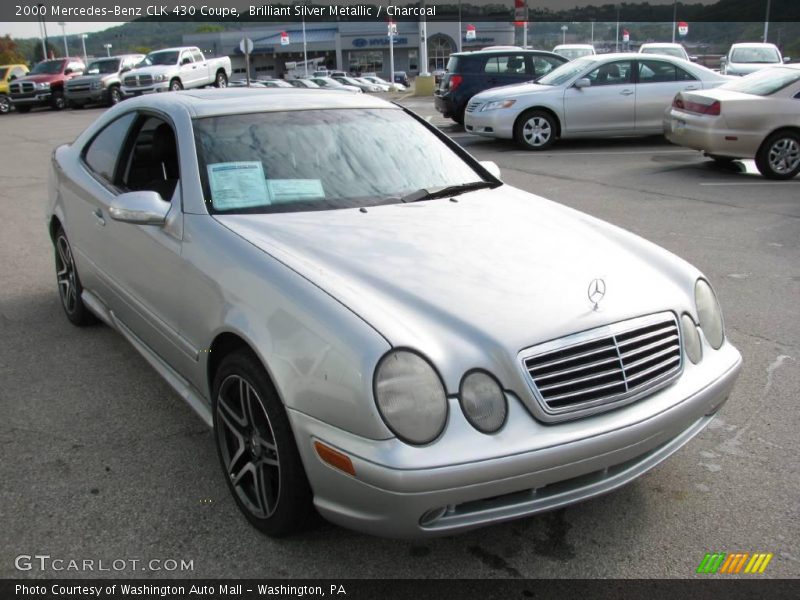 Brilliant Silver Metallic / Charcoal 2000 Mercedes-Benz CLK 430 Coupe