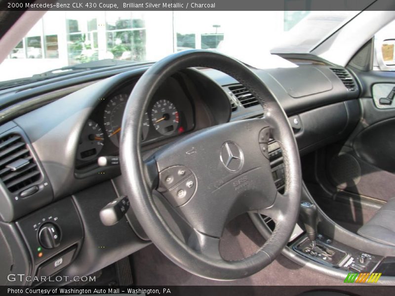Brilliant Silver Metallic / Charcoal 2000 Mercedes-Benz CLK 430 Coupe