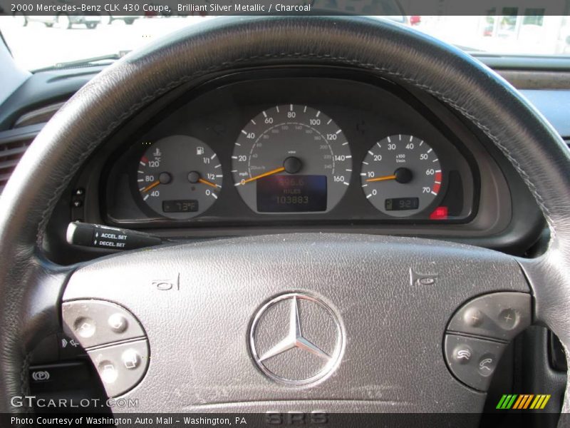 Brilliant Silver Metallic / Charcoal 2000 Mercedes-Benz CLK 430 Coupe