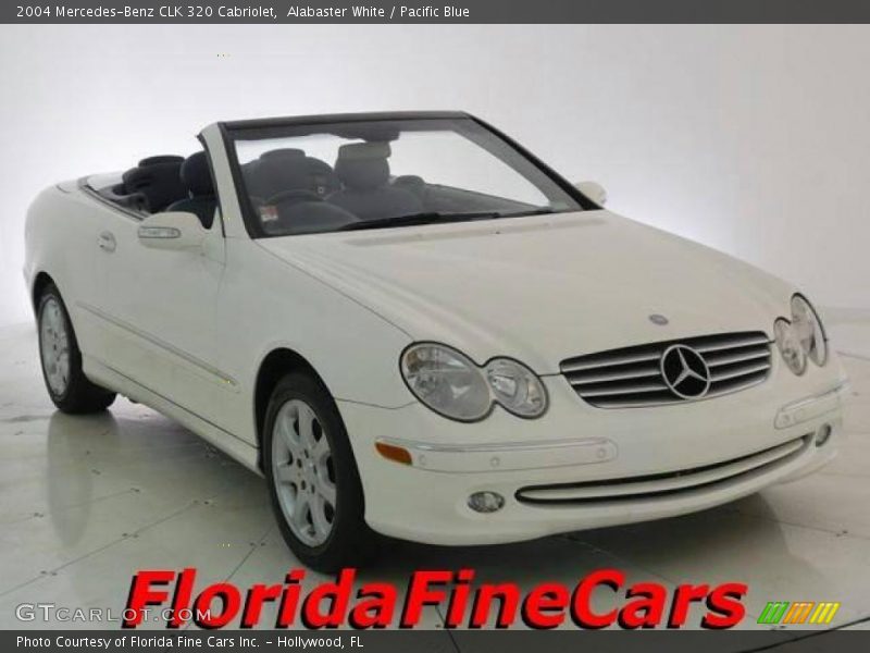 Alabaster White / Pacific Blue 2004 Mercedes-Benz CLK 320 Cabriolet