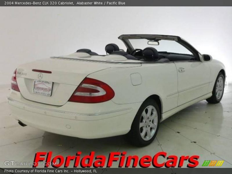 Alabaster White / Pacific Blue 2004 Mercedes-Benz CLK 320 Cabriolet
