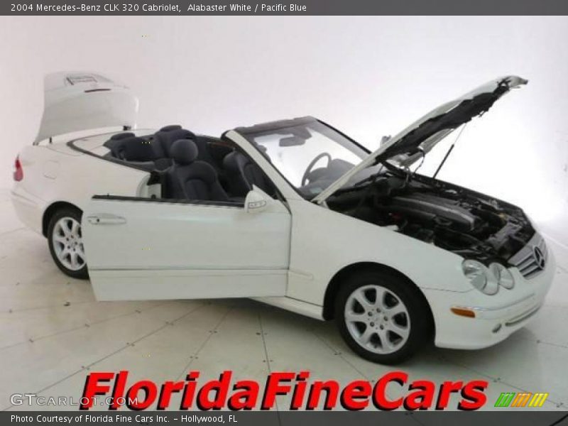 Alabaster White / Pacific Blue 2004 Mercedes-Benz CLK 320 Cabriolet