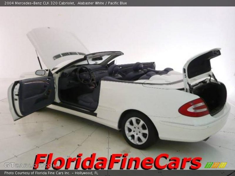 Alabaster White / Pacific Blue 2004 Mercedes-Benz CLK 320 Cabriolet